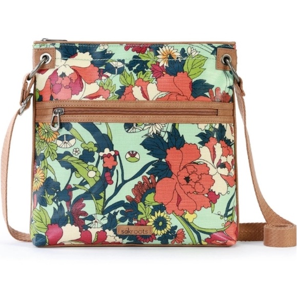 Sakroots ❤️ SOLD ❤️ Exclusive Artist Print Flower Power Crossbody - Picture 8 of 9